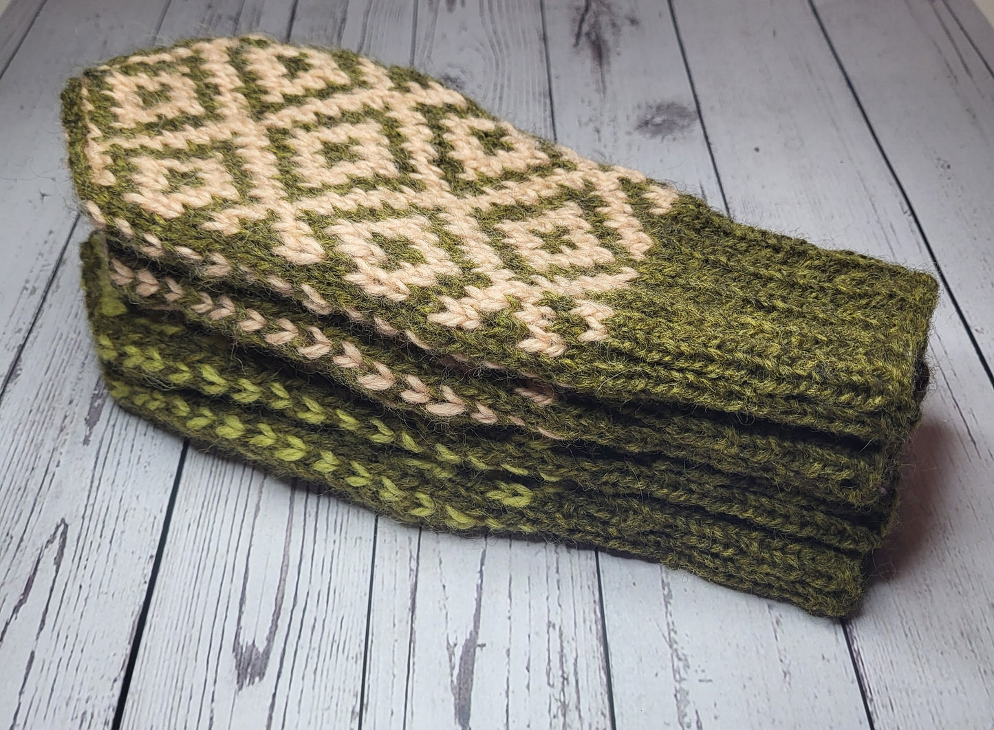 Åkle votten strikkeoppskrift