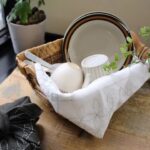 Kurv med broderiutstyr