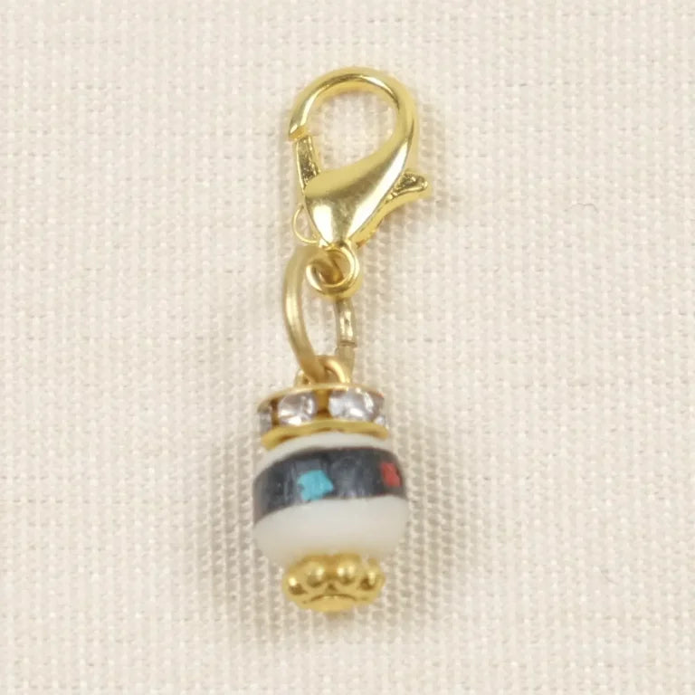 Strikkemarkør med ekte stein