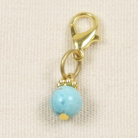 Strikkemarkør med ekte stein